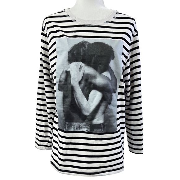 Zara Robert Mapplethorpe Embrace 100% Cotton Striped Top Limited Edition Rare - Picture 1 of 11